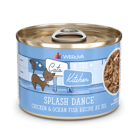 CATS IN THE KITCHEN Splash Dance Chicken and Ocean Fish Au Jus, 170g (6oz),