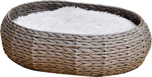 PETPALS Handwoven Cat Basket Tub, natural