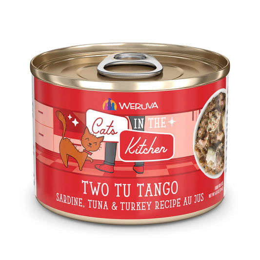 CATS IN THE KITCHEN Two Tu Tango Sardine, Tuna and Turkey Au Jus, 170g (6oz)