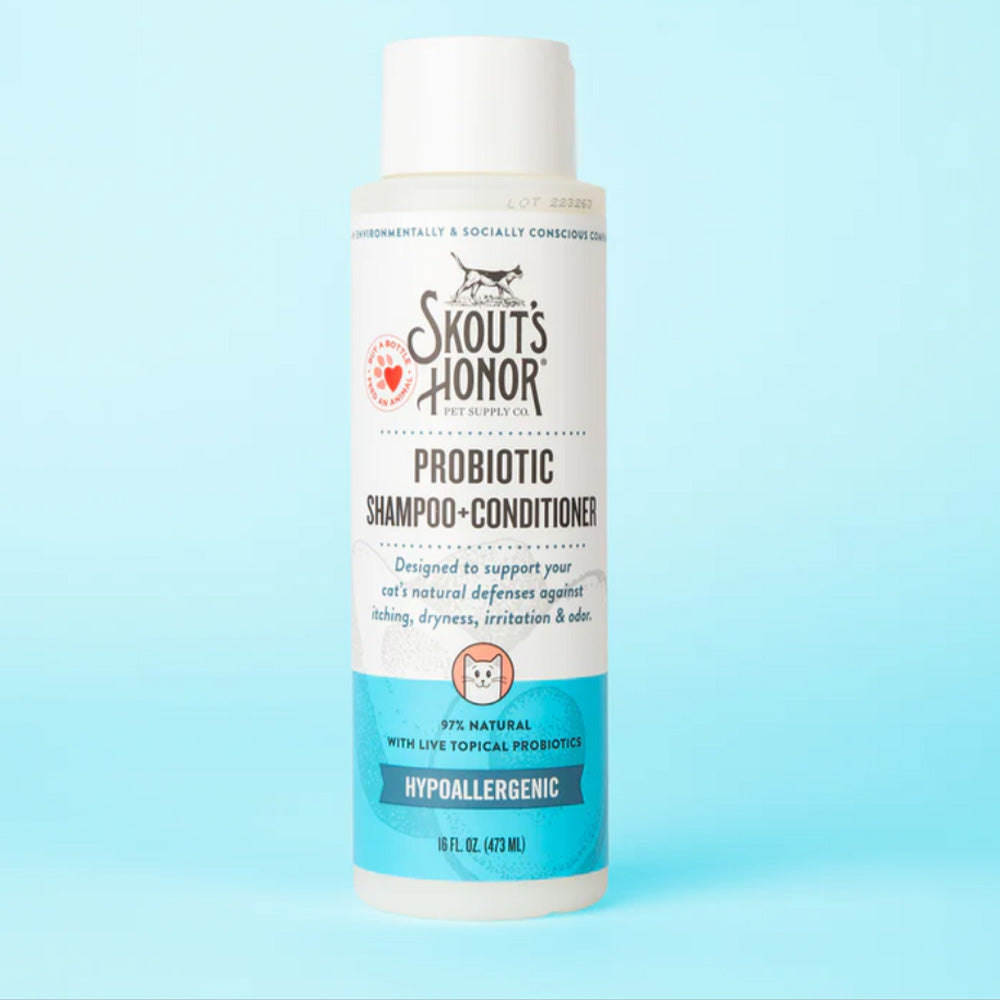 SKOUT'S HONOR Probiotic Shampoo & Conditioner Unscented Hypoallergenic , 473ml (16oz)