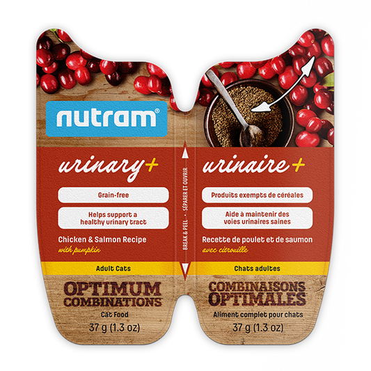 NUTRAM Urinary+ Chicken & Salmon Recipe Split Cup, 74g (37g X 2)