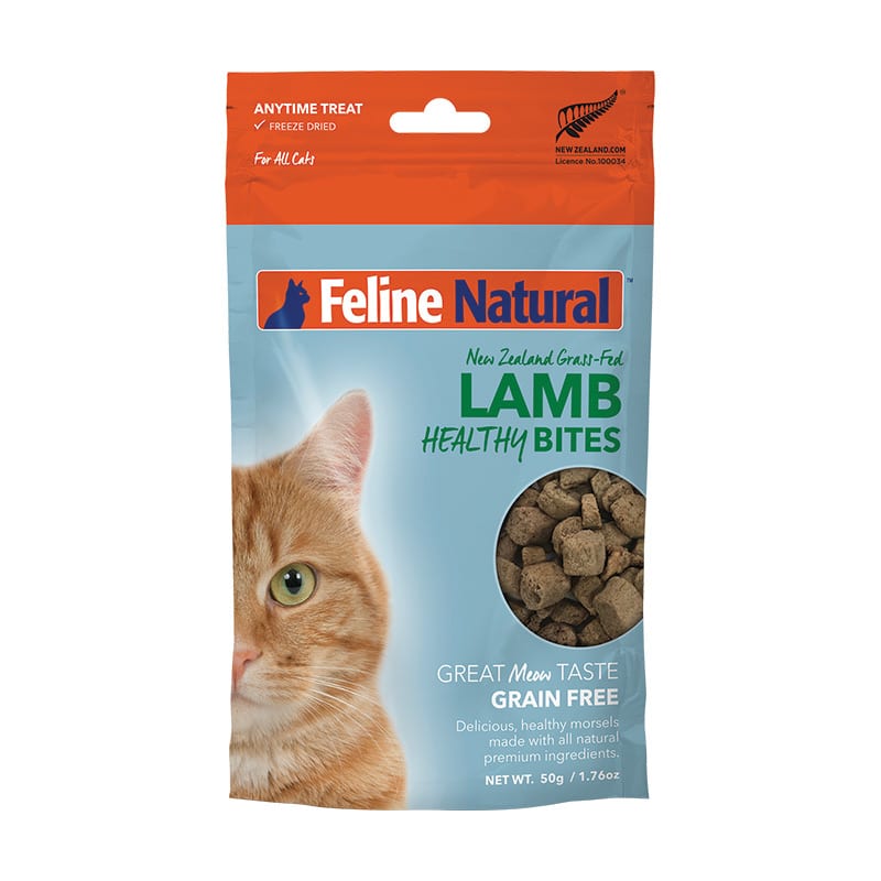 FELINE NATURAL Healthy Bites Freeze-Dried Lamb, 50g (1.76oz)