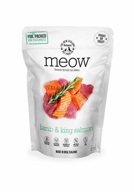 NZ NATURAL PET FOOD CO Meow Freeze-Dried Lamb & King Salmon Treats, 50g