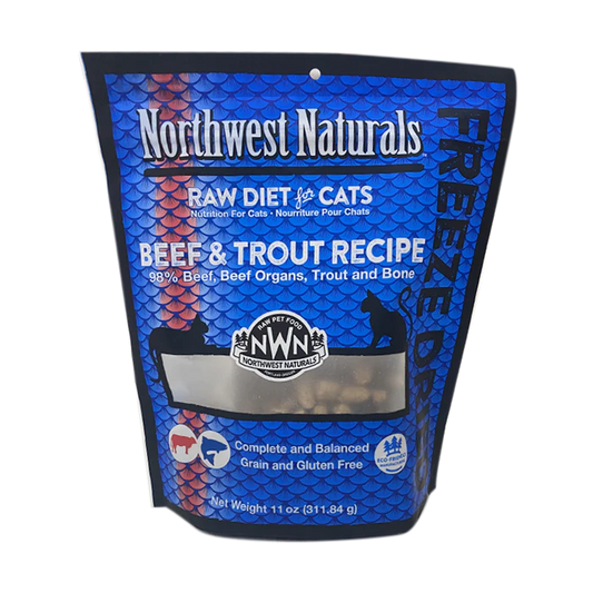 NORTHWEST NATURALS Freeze Dried Beef & Trout Recipe, 312g (11oz)