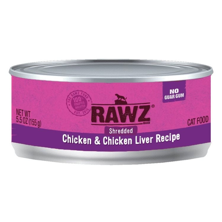 RAWZ Shredded: Chicken and Chicken Liver, 155g (5.5oz)