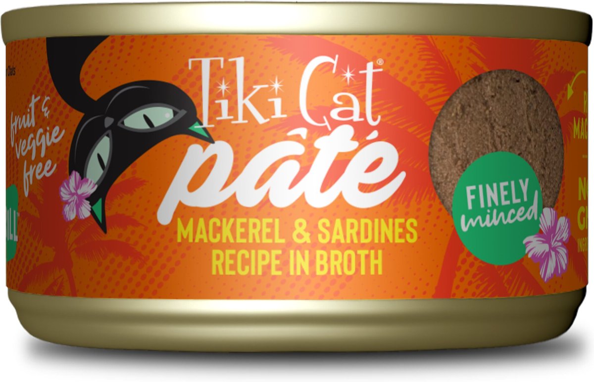 TIKI CAT Grill Mackerel & Sardine Pâté, 80g (2.8oz)