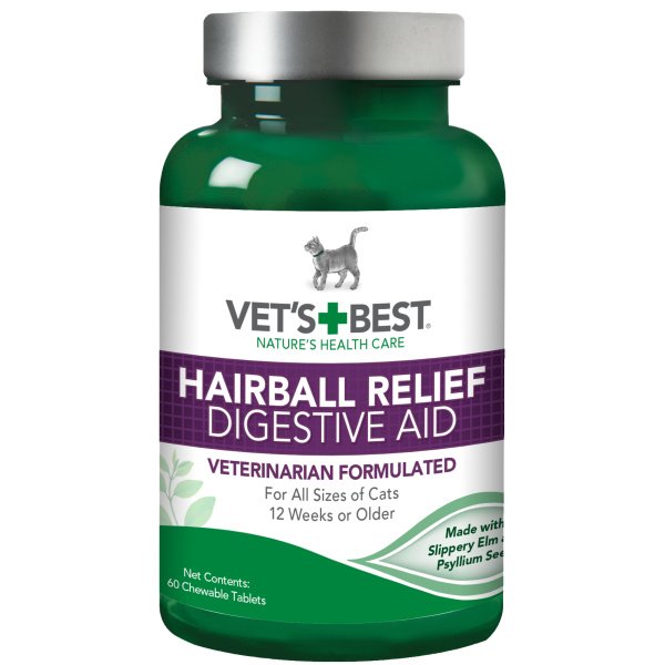 VET'S BEST Hairball Relief/Digestive Aid, 60 tabs