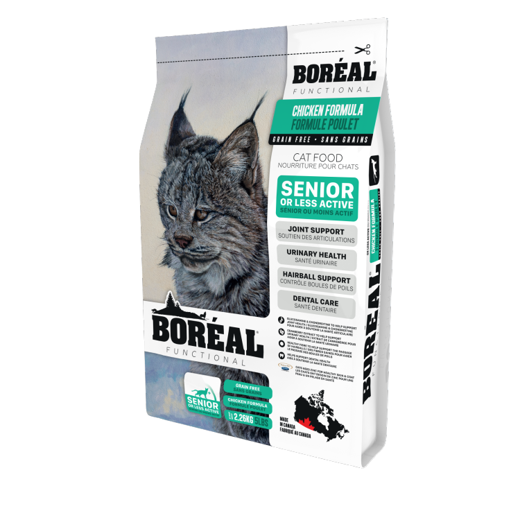 BOREAL Functional Senior or Less Active Cat Formula Chicken, 2.26kg (5lb)