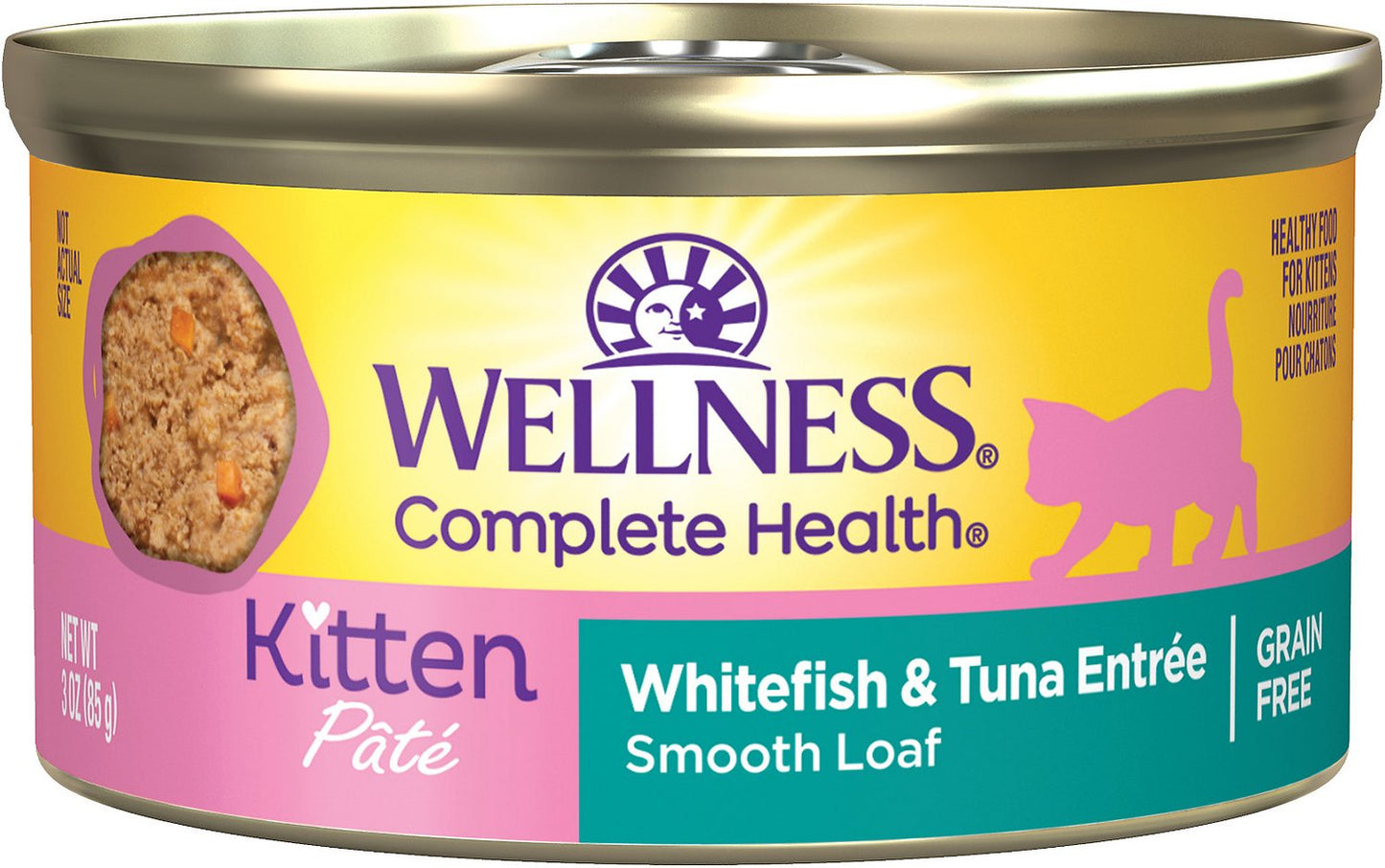 WELLNESS Complete Health Whitefish & Tuna Kitten Entree Pâté, 156g