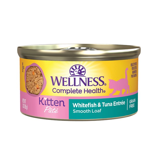 WELLNESS Complete Health Whitefish & Tuna Kitten Entree Pâté, 85g