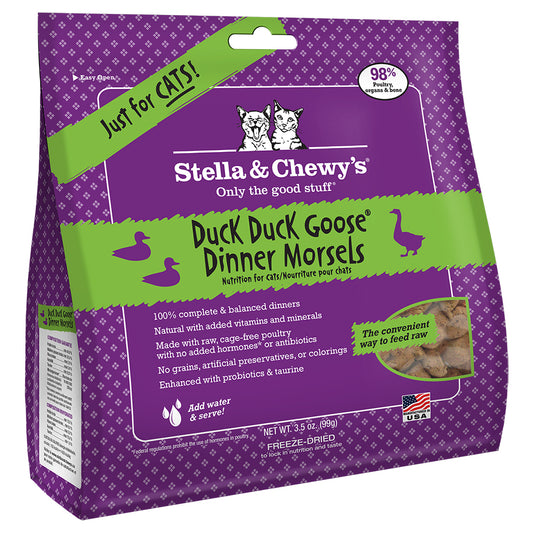 STELLA & CHEWY'S Freeze-Dried Dinner Morsels Duck Duck Goose Dinner, 99g (3.5oz)