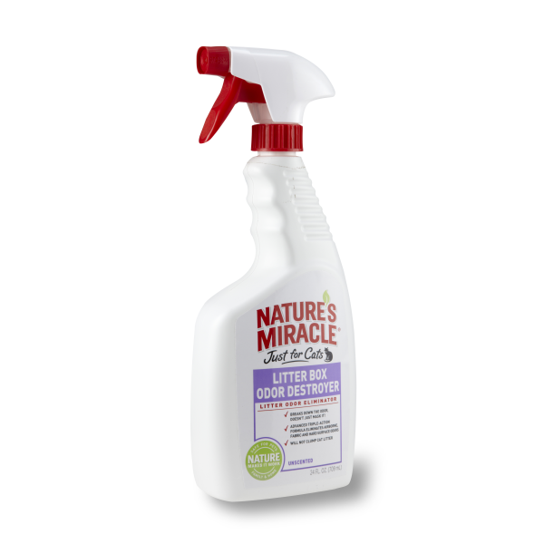 NATURE'S MIRACLE Litter Box Odor Destroyer, 24oz