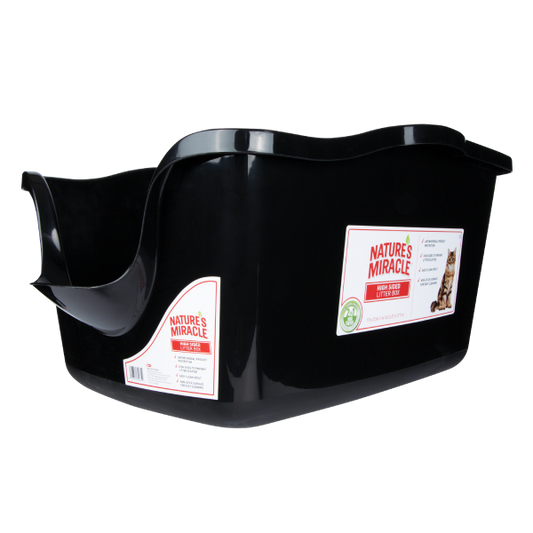 NATURE'S MIRACLE High Sided Litter Pan, Black