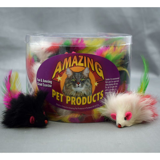 AMAZING PET PRODUCTS Cozy Mouse with Feather Tail