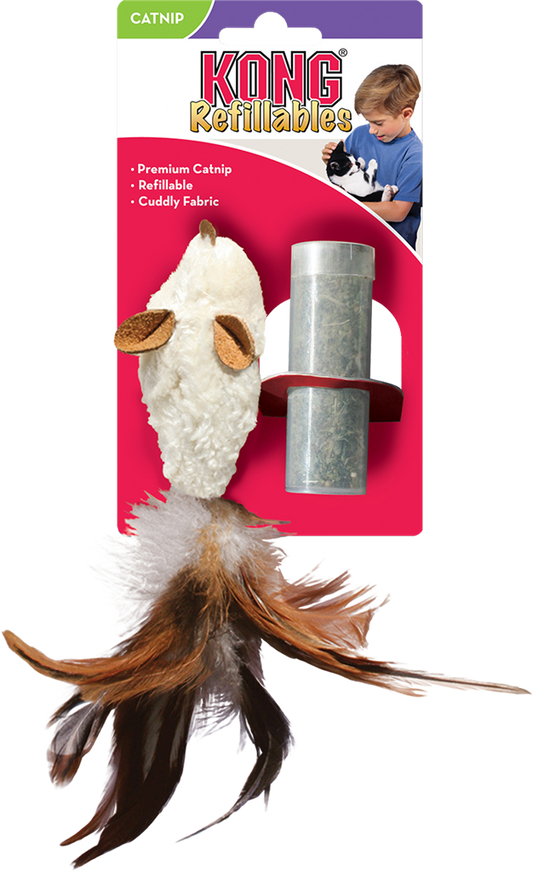 KONG Refillable Catnip Feather Mouse