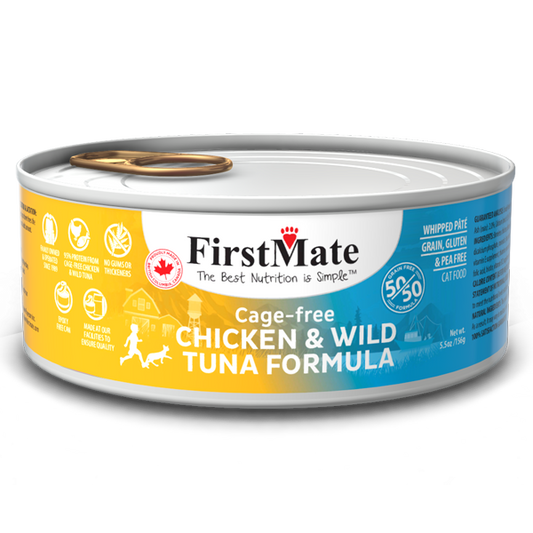 FIRSTMATE 50/50: Cage-Free Chicken and Wild Tuna, 156g (5.5oz)