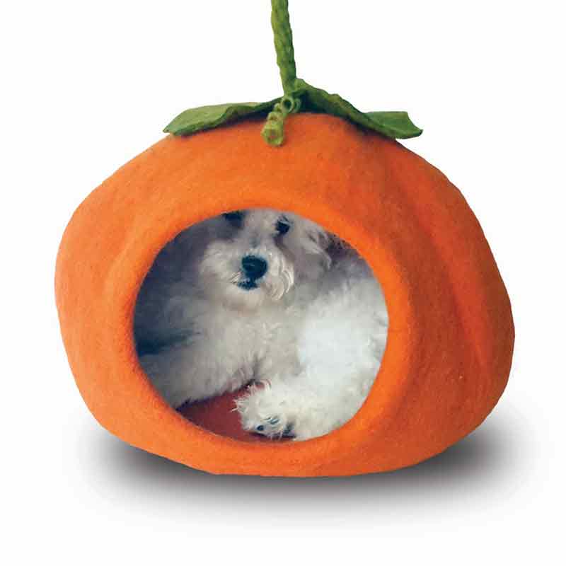 KARMA CAT Wool Pumpkin Cat Cave