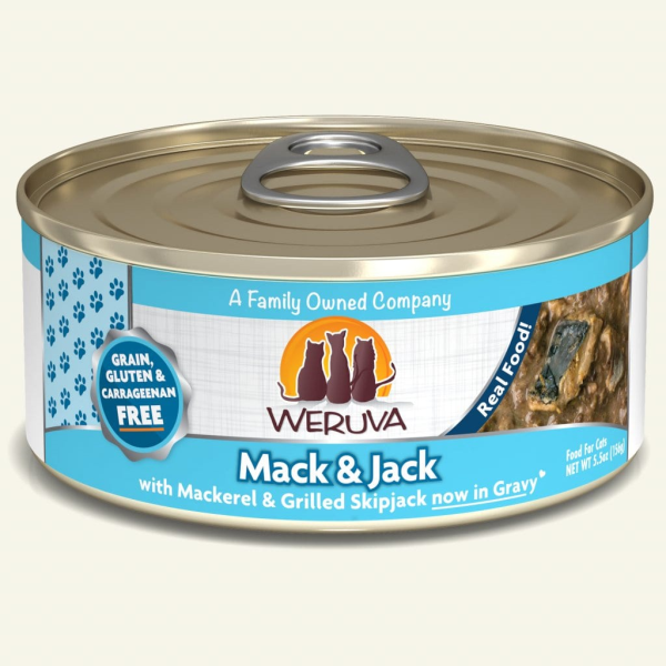 WERUVA Mack & Jack Mackerel & Grilled Slipjack in Gravy, 156g