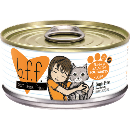 B.F.F. Soulmates Tuna and Salmon Dinner in Gelée, 156g (5.5oz)