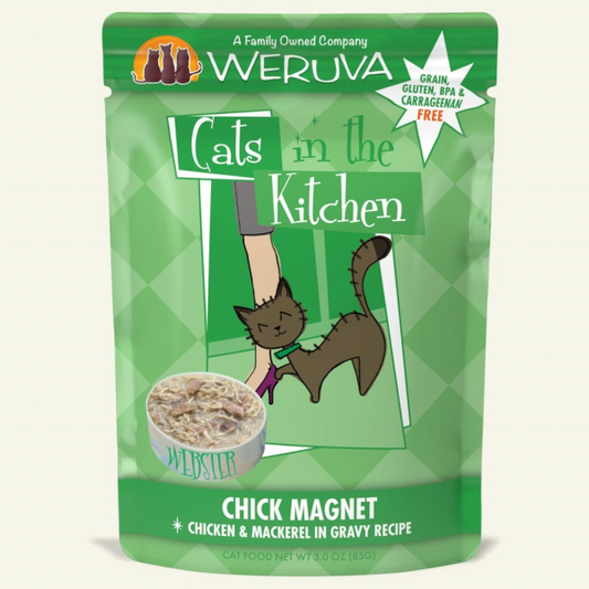CATS IN THE KITCHEN Chick Magnet Chicken and Mackerel in Gravy Pouch, 85g (3oz)