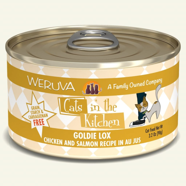 CATS IN THE KITCHEN Goldie Lox Chicken and Salmon Recipe Au Jus, 90g (3.2oz)