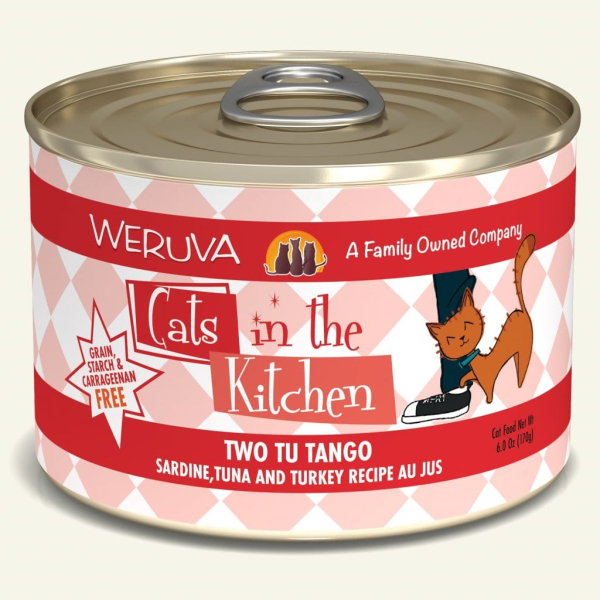 CATS IN THE KITCHEN Two Tu Tango Sardine, Tuna and Turkey Au Jus, 170g (6oz)