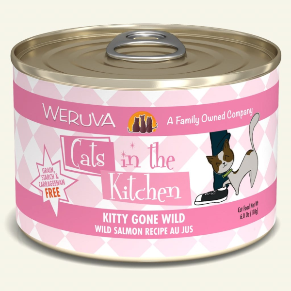 CATS IN THE KITCHEN Kitty Gone Wild Salmon Au Jus, 170g (6oz)