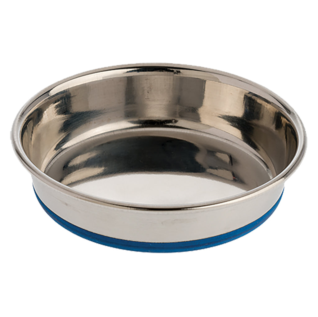 OUR PET'S Rubber Bonded Stainless Steel Dish, 8oz