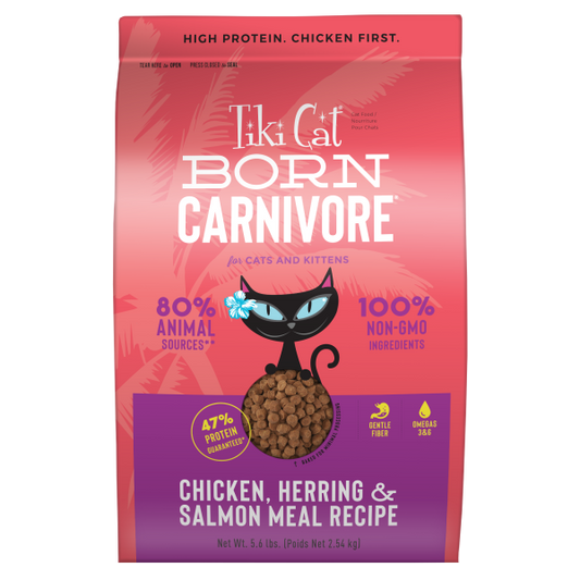 TIKI CAT Born Carnivore Chicken, Herring & Salmon, 2.54kg (5.6lb)