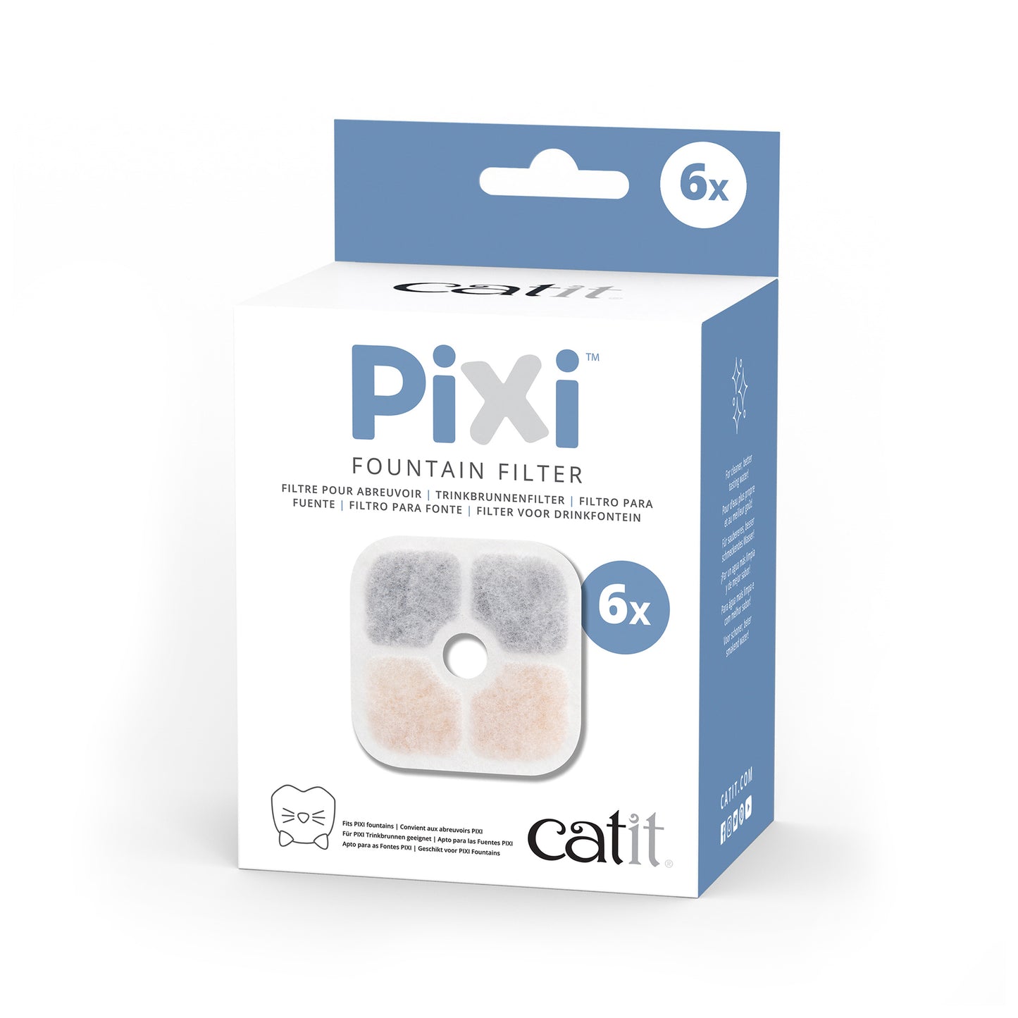 CATIT Pixi Fountain Filter, 6 pack