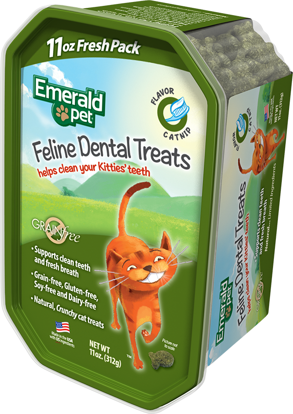 EMERALD PET Dental Treats Catnip, 312g Tub