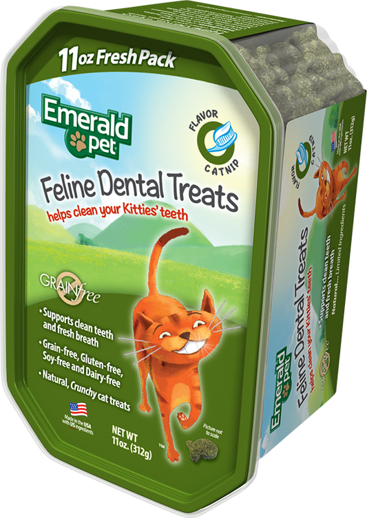 EMERALD PET Dental Treats Catnip, 312g Tub