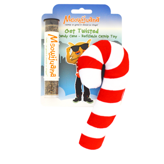 MEOWIJUANA Get Twisted Refillable Catnip Candy Cane