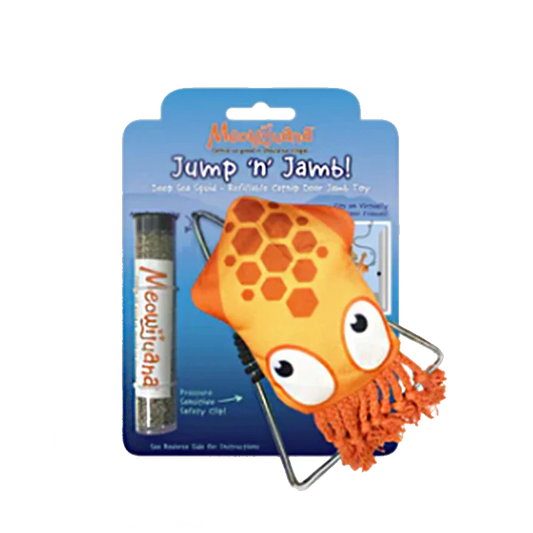 MEOWIJUANA Jump 'N Jamb Deep Sea Squid Toy