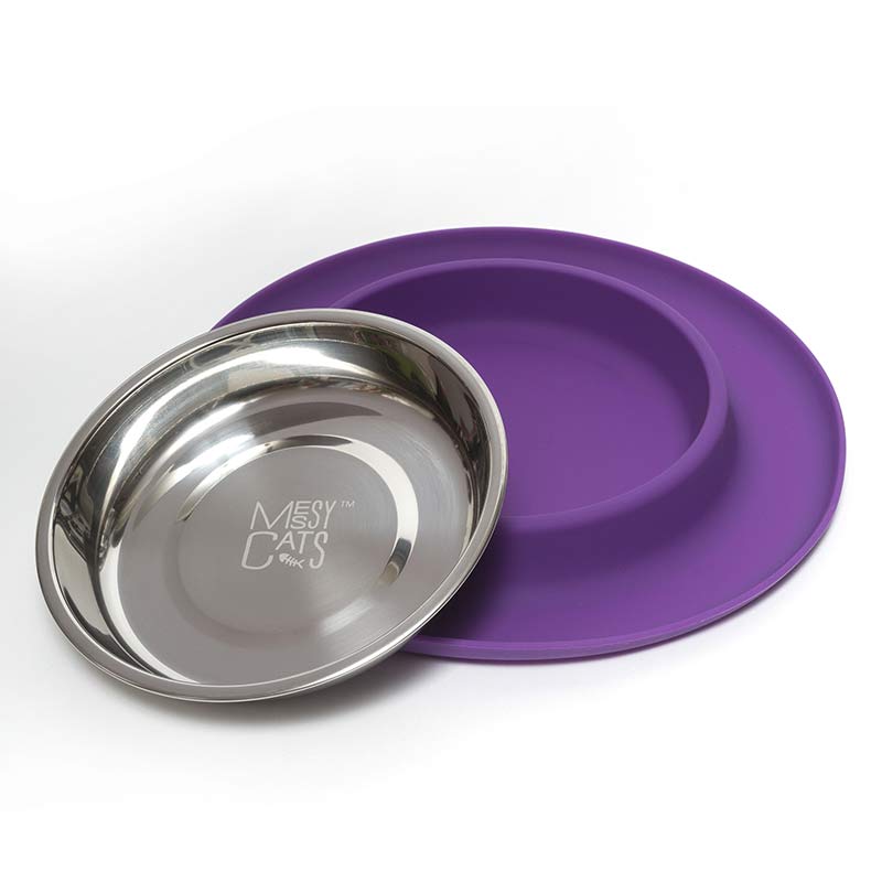 MESSY CATS Silicone Feeder, Purple