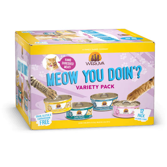 WERUVA Meow You Doin'? Variety Pack, 12 X 156g (5.5oz)