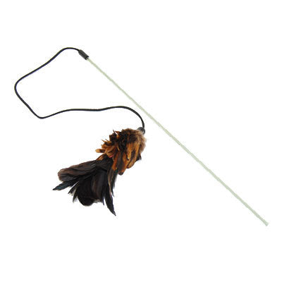 VEE ENTERPRISES Purrfect Leather Pouncer, 18" wand