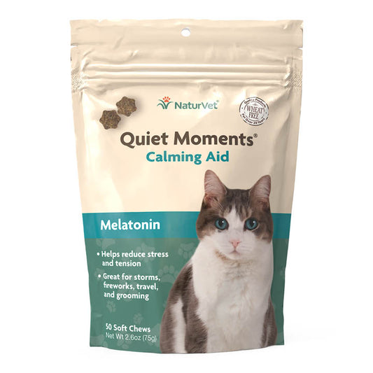 NATURVET Quiet Moments Calming Aid plus Melatonin 50 chews, 75g