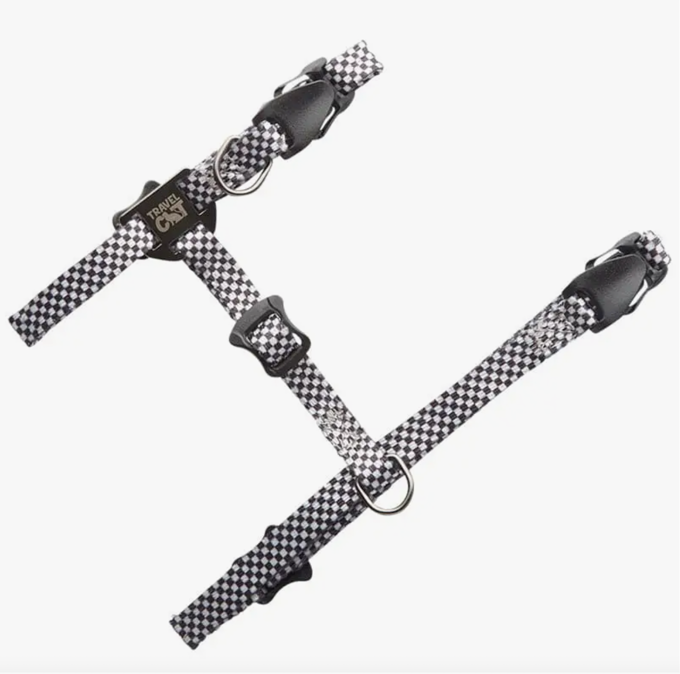 TRAVEL CAT The Day Tripper Adjustable H-Style Harness, Checkered