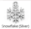 MADE BY CLEO Collar Charm, Silver Snowflake