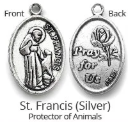 MADE BY CLEO Collar Charm, Silver St Francis