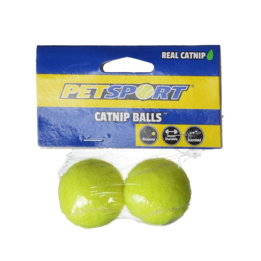 PETSPORT Catnip Tennis Balls, 2 pack