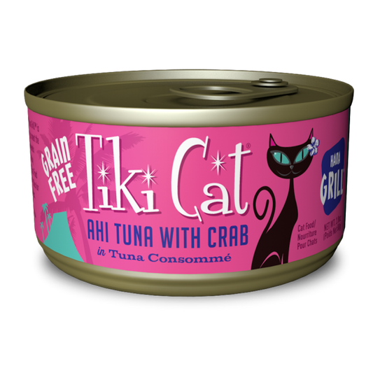 TIKI CAT Hawaiian Grill Hana Ahi Tuna & Crab in Tuna Consomme, 80g