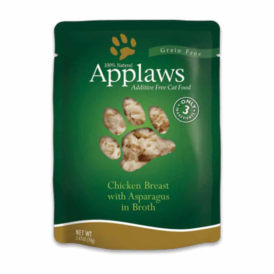 APPLAWS Chicken Breast with Asparagus Broth Pouch, 70g (2.4oz)