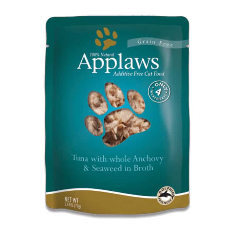 APPLAWS Tuna Fillet with Anchovy in Broth Pouch, 70g (2.4oz)