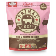 PRIMAL Frozen Raw Beef & Salmon Nuggets, 3lbs
