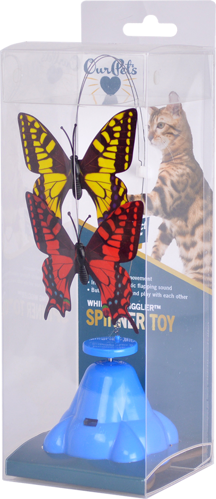 OUR PET'S Whirling Wiggler Butterfly Spinner