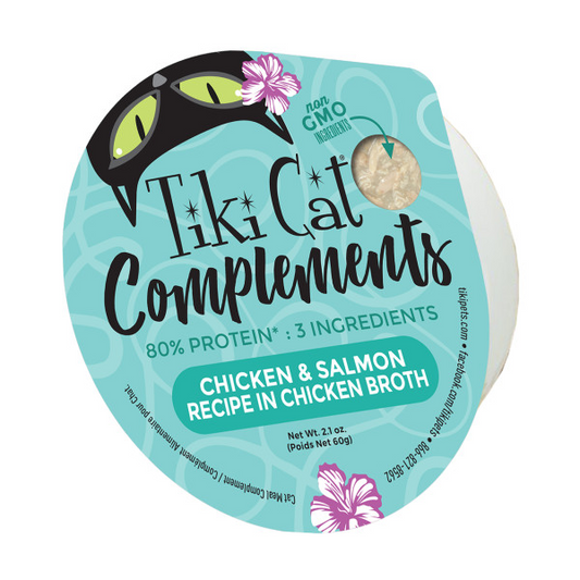 TIKI CAT Compliments Wet Topper Chicken & Salmon, 60g (2.1oz)