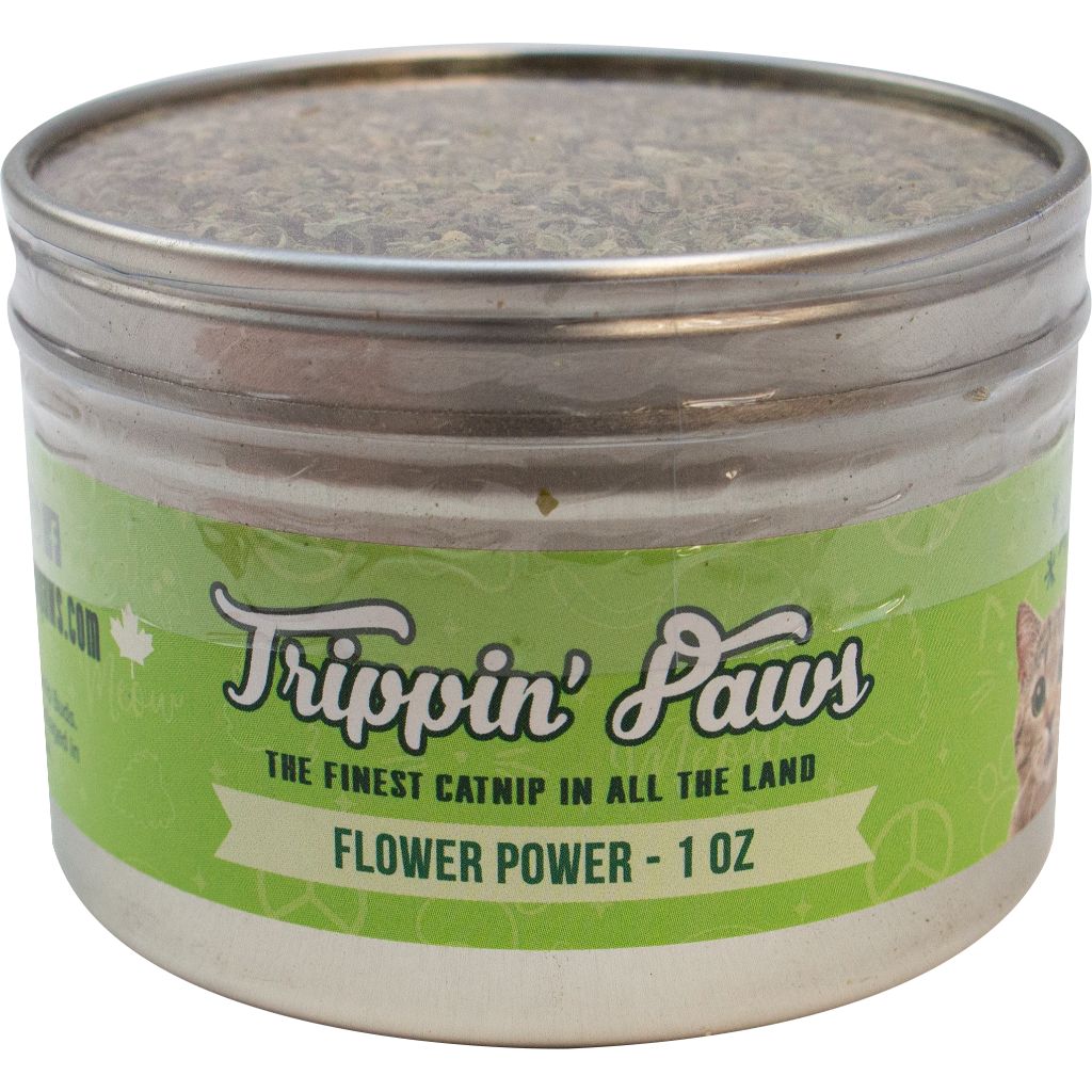 TRIPPIN' PAWS Flower Power Catnip Tin, 1oz