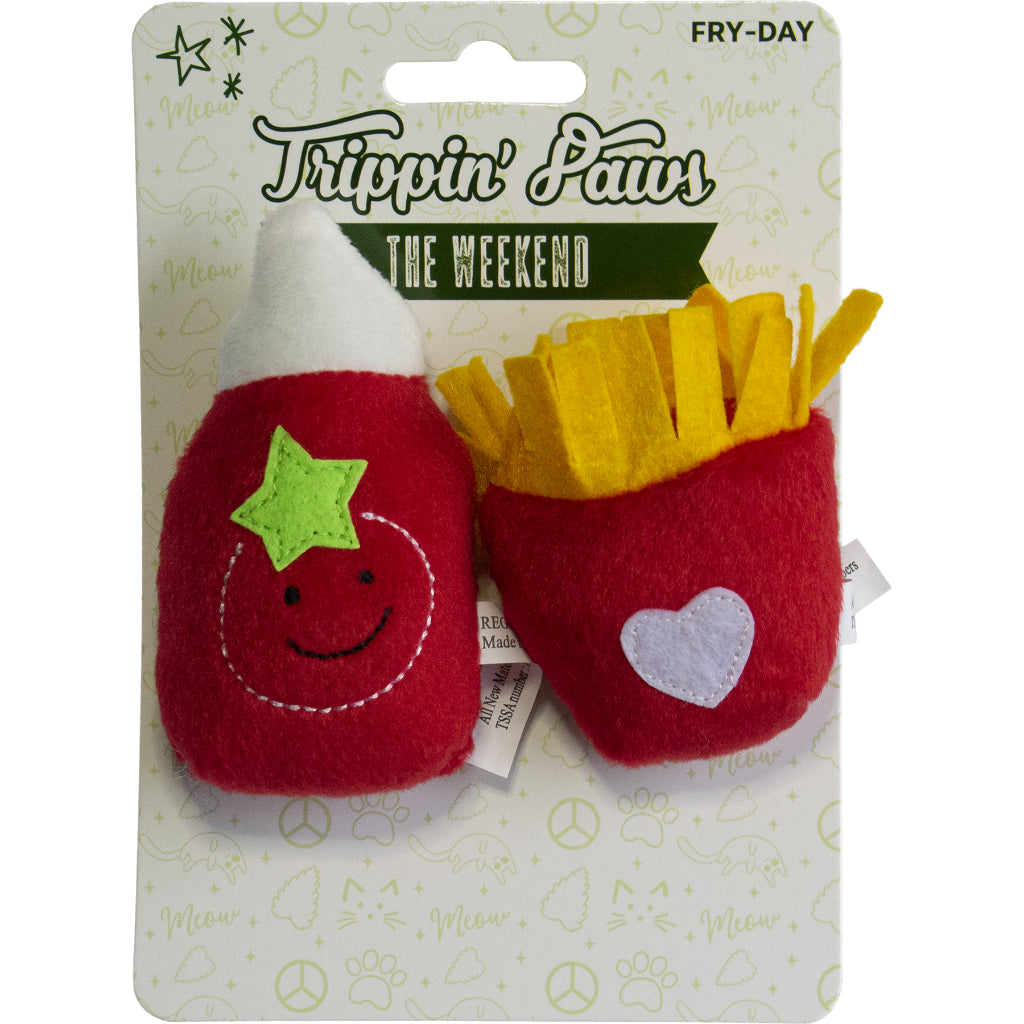 TRIPPIN' PAWS "Fry Day" Catnip Toy, 4"